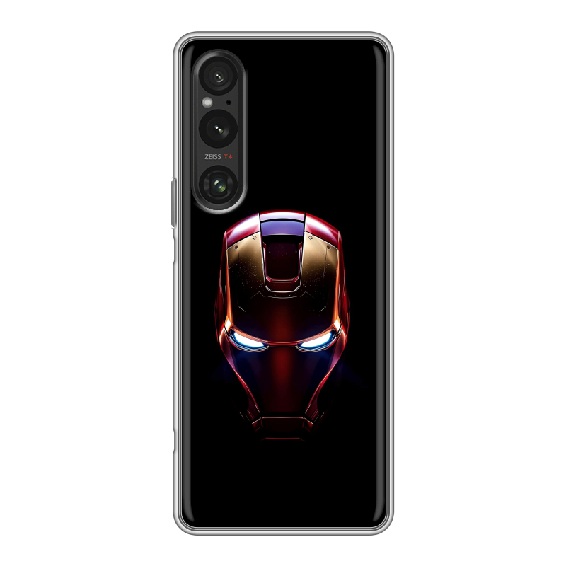 Силиконовый чехол на Sony Xperia 1 V с принтом IronMan Железный человек Силиконовый чехол на Sony Xperia 1 V с принтом IronMan Железный человек