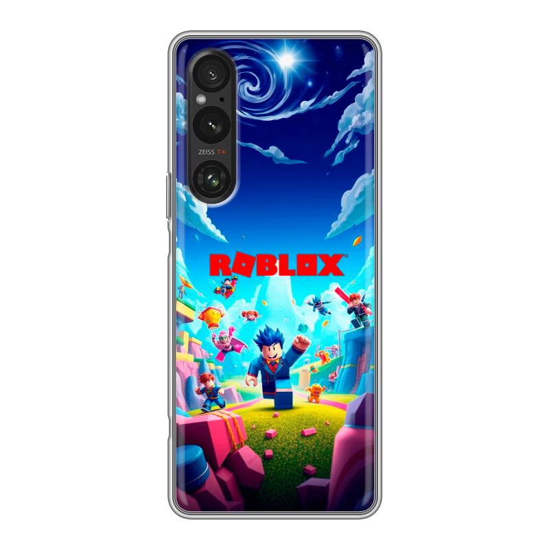 Силиконовый чехол на Sony Xperia 1 V с принтом Roblox Роблокс Силиконовый чехол на Sony Xperia 1 V с принтом Roblox Роблокс