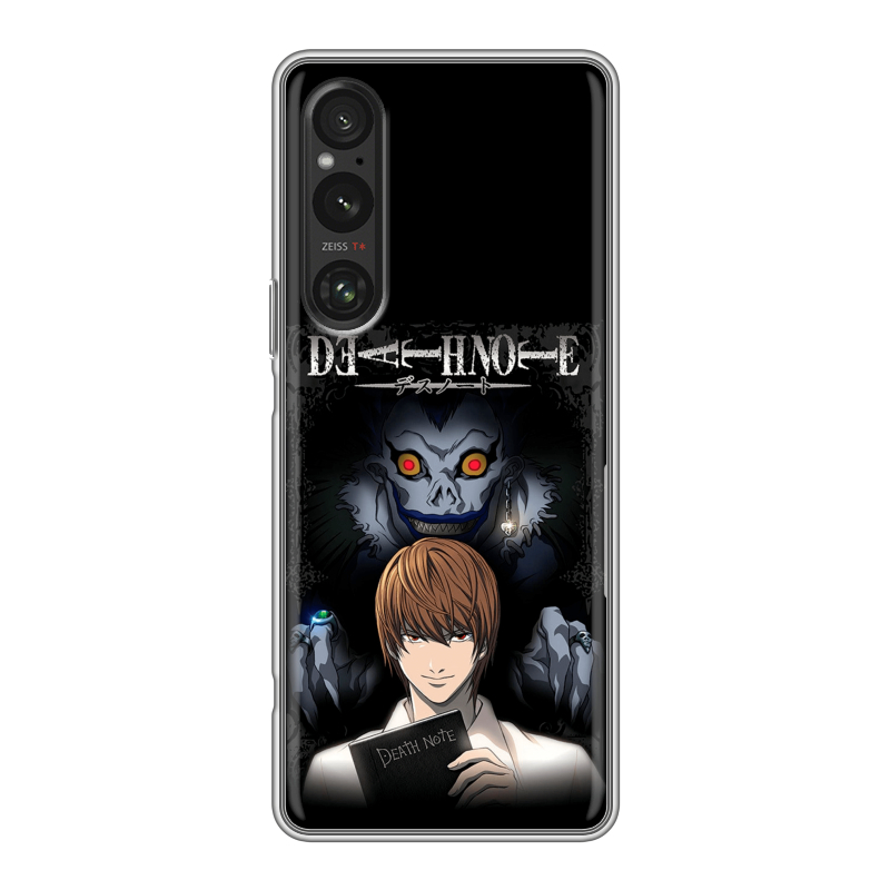 Силиконовый чехол на Sony Xperia 1 V с принтом Death note Тетрадь смерти Силиконовый чехол на Sony Xperia 1 V с принтом Death note Тетрадь смерти