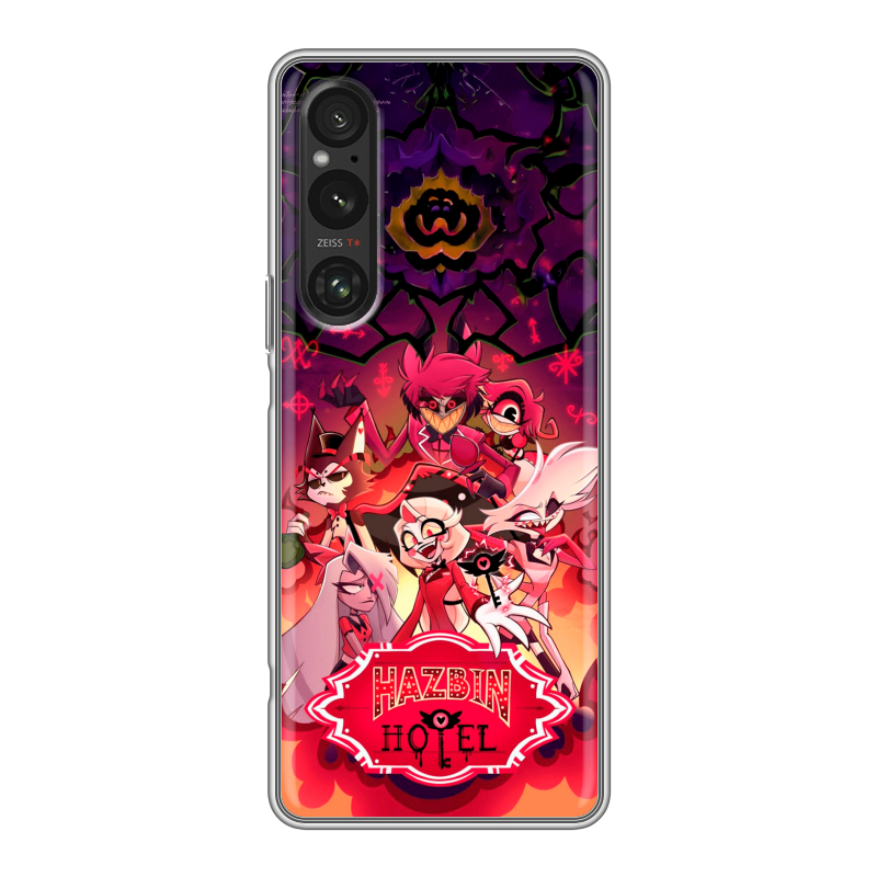 Силиконовый противоударный чехол на Sony Xperia 1 V с принтом Hazbin Hotel Отель Хазбин Силиконовый противоударный чехол на Sony Xperia 1 V с принтом Hazbin Hotel Отель Хазбин