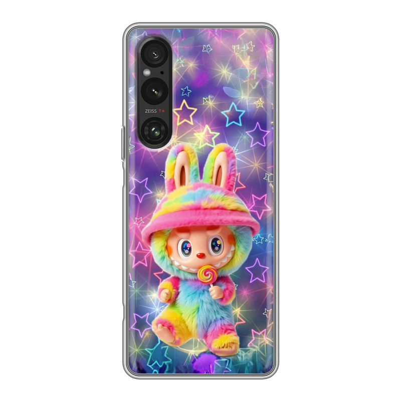 Силиконовый чехол на Sony Xperia 1 V с принтом Labubu Лабубу Силиконовый чехол на Sony Xperia 1 V с принтом Labubu Лабубу