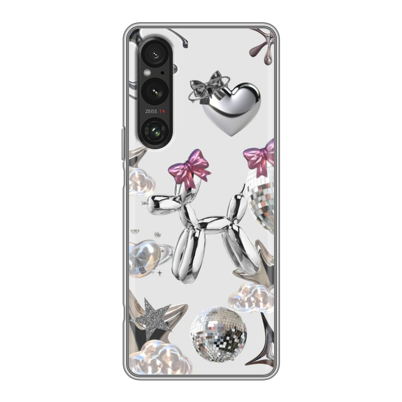 Силиконовый противоударный чехол на Sony Xperia 1 V с принтом Y2K Силиконовый противоударный чехол на Sony Xperia 1 V с принтом Y2K