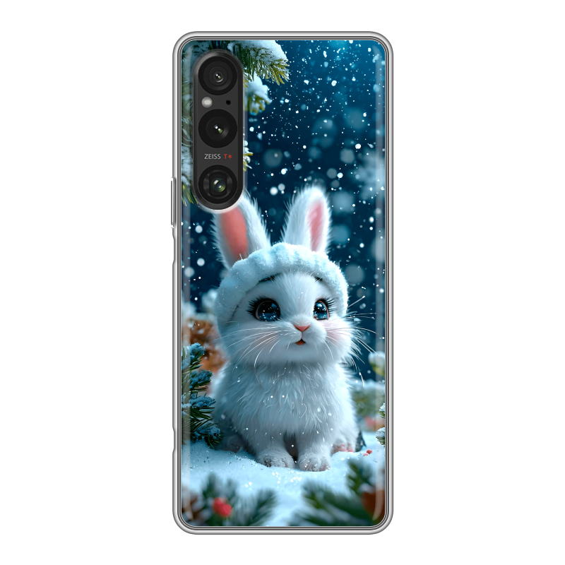 Силиконовый чехол на Sony Xperia 1 V с принтом Новый год Силиконовый чехол на Sony Xperia 1 V с принтом Новый год