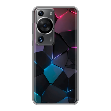 Силиконовый чехол на Huawei P60 с принтом Геометрия неона Силиконовый чехол на Huawei P60 с принтом Геометрия неона