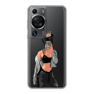 Силиконовый чехол на Huawei P60 с принтом Женские принты Силиконовый чехол на Huawei P60 с принтом Женские принты