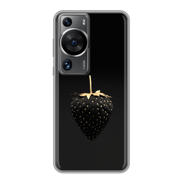 Силиконовый чехол на Huawei P60 с принтом Черная клубника Силиконовый чехол на Huawei P60 с принтом Черная клубника