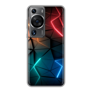 Силиконовый чехол на Huawei P60 с принтом Абстракция неон Силиконовый чехол на Huawei P60 с принтом Абстракция неон