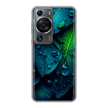 Силиконовый чехол на Huawei P60 с принтом Листья Силиконовый чехол на Huawei P60 с принтом Листья