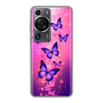 Силиконовый чехол на Huawei P60 с принтом Бабочки