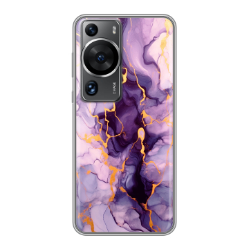 Силиконовый чехол на Huawei P60 с принтом Мрамор