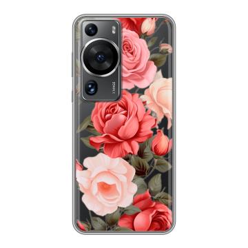 Силиконовый чехол на Huawei P60 с принтом Розы Силиконовый чехол на Huawei P60 с принтом Розы
