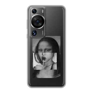 Силиконовый чехол на Huawei P60 с принтом Мона Лиза
