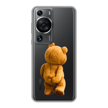 Силиконовый чехол на Huawei P60 с принтом Медведь