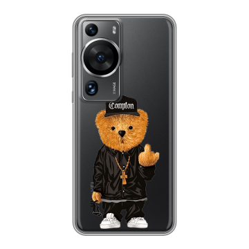 Силиконовый чехол на Huawei P60 с принтом Плюшевый медведь