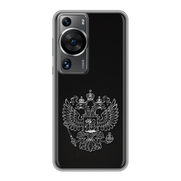 Силиконовый чехол на Huawei P60 с принтом Герб России