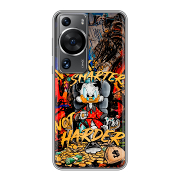Силиконовый чехол на Huawei P60 с принтом Дональд Дак Деньги Силиконовый чехол на Huawei P60 с принтом Дональд Дак Деньги