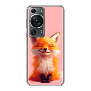 Силиконовый чехол на Huawei P60 с принтом милая лиса