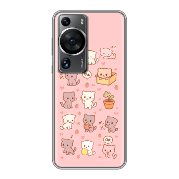 Силиконовый чехол на Huawei P60 с принтом Hello Kitty Хелоу Кити