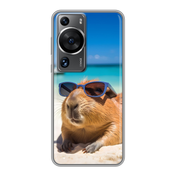 Силиконовый чехол на Huawei P60 с принтом Капибара Силиконовый чехол на Huawei P60 с принтом Капибара