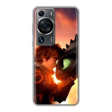 Силиконовый чехол на Huawei P60 с принтом Как приручить дракона