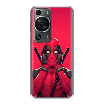 Силиконовый чехол на Huawei P60 с принтом Дедпул Deadpool