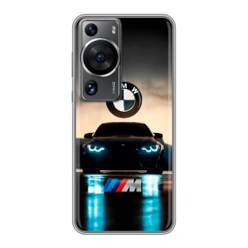 Силиконовый чехол на Huawei P60 с принтом БМВ BMW