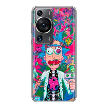 Силиконовый чехол на Huawei P60 с принтом Рик и Морти Rick Morty