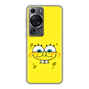 Силиконовый чехол на Huawei P60 с принтом спанчбоб спанч боб