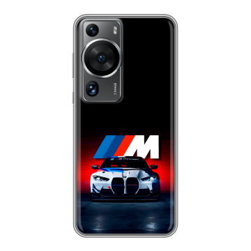 Силиконовый чехол на Huawei P60 с принтом БМВ BMW