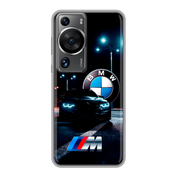 Силиконовый чехол на Huawei P60 с принтом БМВ BMW