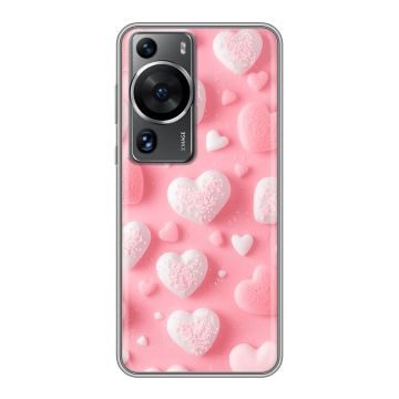 Силиконовый чехол на Huawei P60 с принтом Сердечки Силиконовый чехол на Huawei P60 с принтом Сердечки