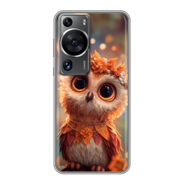 Силиконовый чехол на Huawei P60 с принтом Милая сова Силиконовый чехол на Huawei P60 с принтом Милая сова