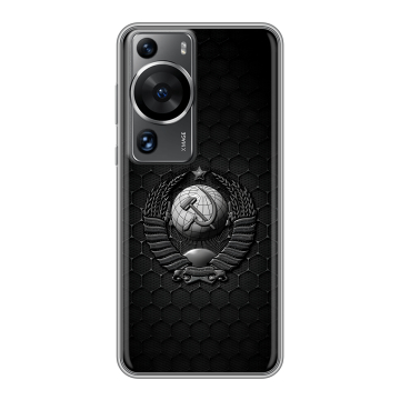 Силиконовый чехол на Huawei P60 с принтом Герб Флаг СССР