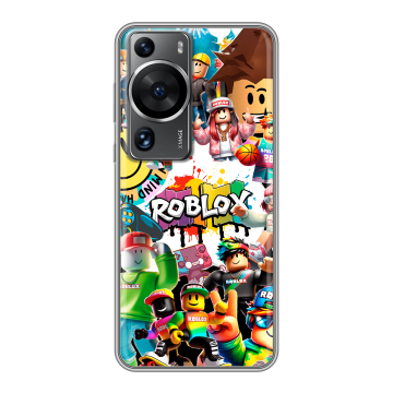 Силиконовый чехол на Huawei P60 с принтом Roblox Роблокс