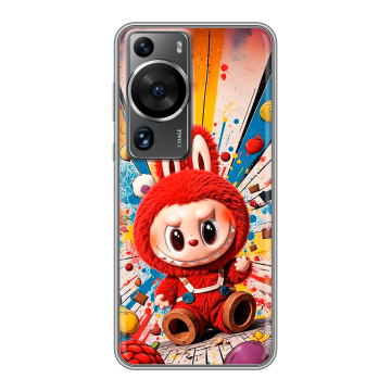 Силиконовый чехол на Huawei P60 с принтом Labubu Лабубу