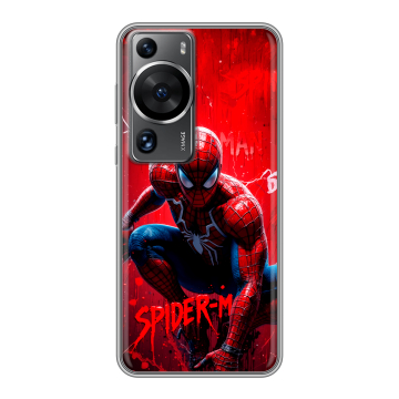 Силиконовый чехол на Huawei P60 с принтом Spiderman Человек паук