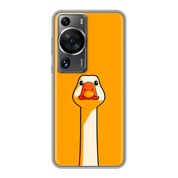Силиконовый чехол на Huawei P60 с принтом Смешная утка Силиконовый чехол на Huawei P60 с принтом Смешная утка