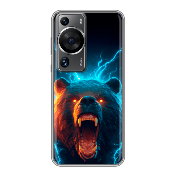 Силиконовый чехол на Huawei P60 с принтом Медведь Силиконовый чехол на Huawei P60 с принтом Медведь