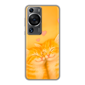 Силиконовый чехол на Huawei P60 с принтом Милые котята