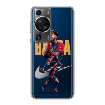 Силиконовый чехол на Huawei P60 с принтом Барселона Barca Yamal 