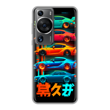 Силиконовый чехол на Huawei P60 с принтом машины тачки Силиконовый чехол на Huawei P60 с принтом машины тачки