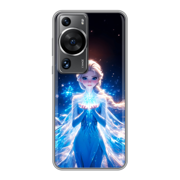 Силиконовый чехол на Huawei P60 с принтом Холодное сердце Frozen