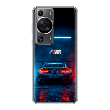 Силиконовый чехол на Huawei P60 с принтом BMW БМВ