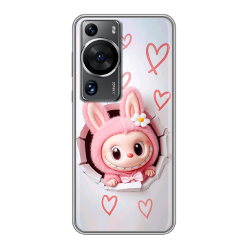 Силиконовый чехол на Huawei P60 с принтом Labubu Лабубу