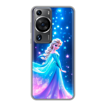 Силиконовый чехол на Huawei P60 с принтом Холодное сердце Frozen