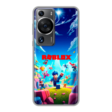 Силиконовый чехол на Huawei P60 с принтом Roblox Роблокс