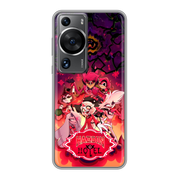 Силиконовый чехол на Huawei P60 с принтом Hazbin Hotel Отель Хазбин
