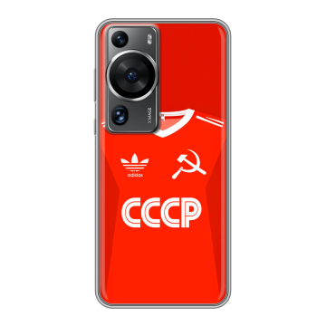 Силиконовый чехол на Huawei P60 с принтом Флаг Герб СССР Силиконовый чехол на Huawei P60 с принтом Флаг Герб СССР