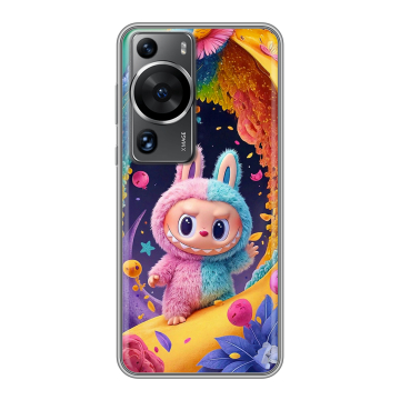 Силиконовый чехол на Huawei P60 с принтом Labubu Лабубу