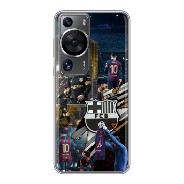 Силиконовый чехол на Huawei P60 с принтом Messi Barcelona Силиконовый чехол на Huawei P60 с принтом Messi Barcelona